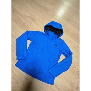 The North Face Waterproof Hooded Rain Jacket Blue Full Zip Women's S